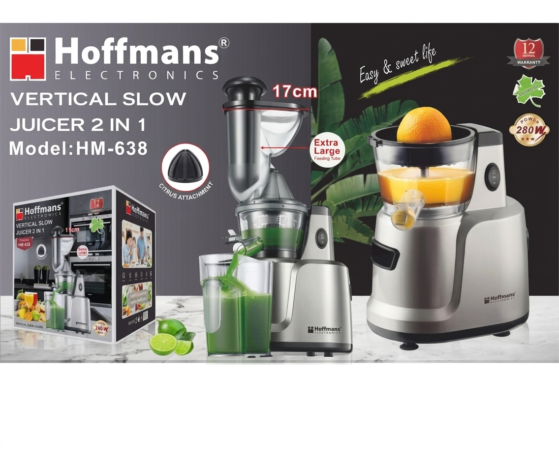 Hoffmans 2in1 vertical slow juicer.