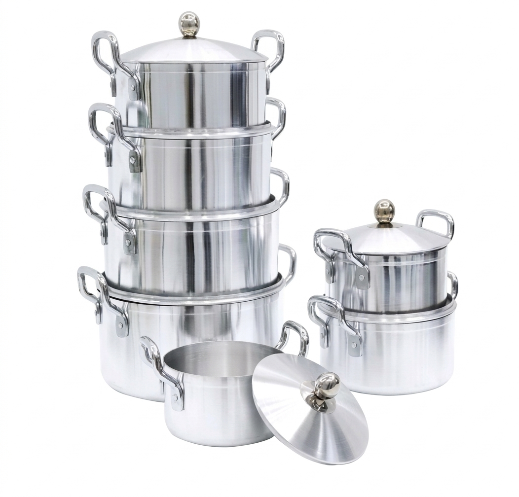 Aluminium cooking pot 7pcs.16/18/20/22/24/26/28cm.