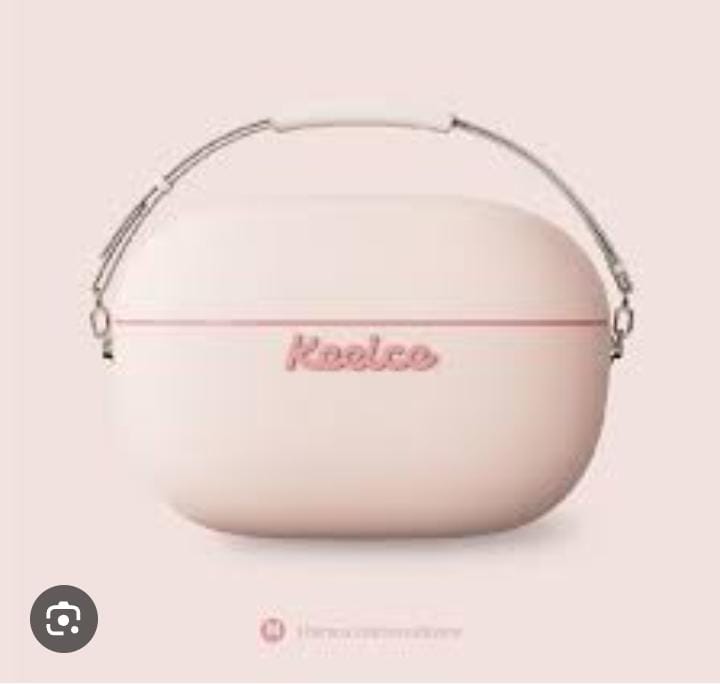 Keeice cooler box, pink and green view 2